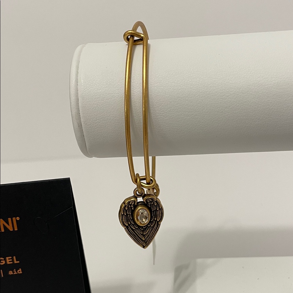 Alex and Ani Gold-Bronze Tone Guardian Angel Charm Bracelet